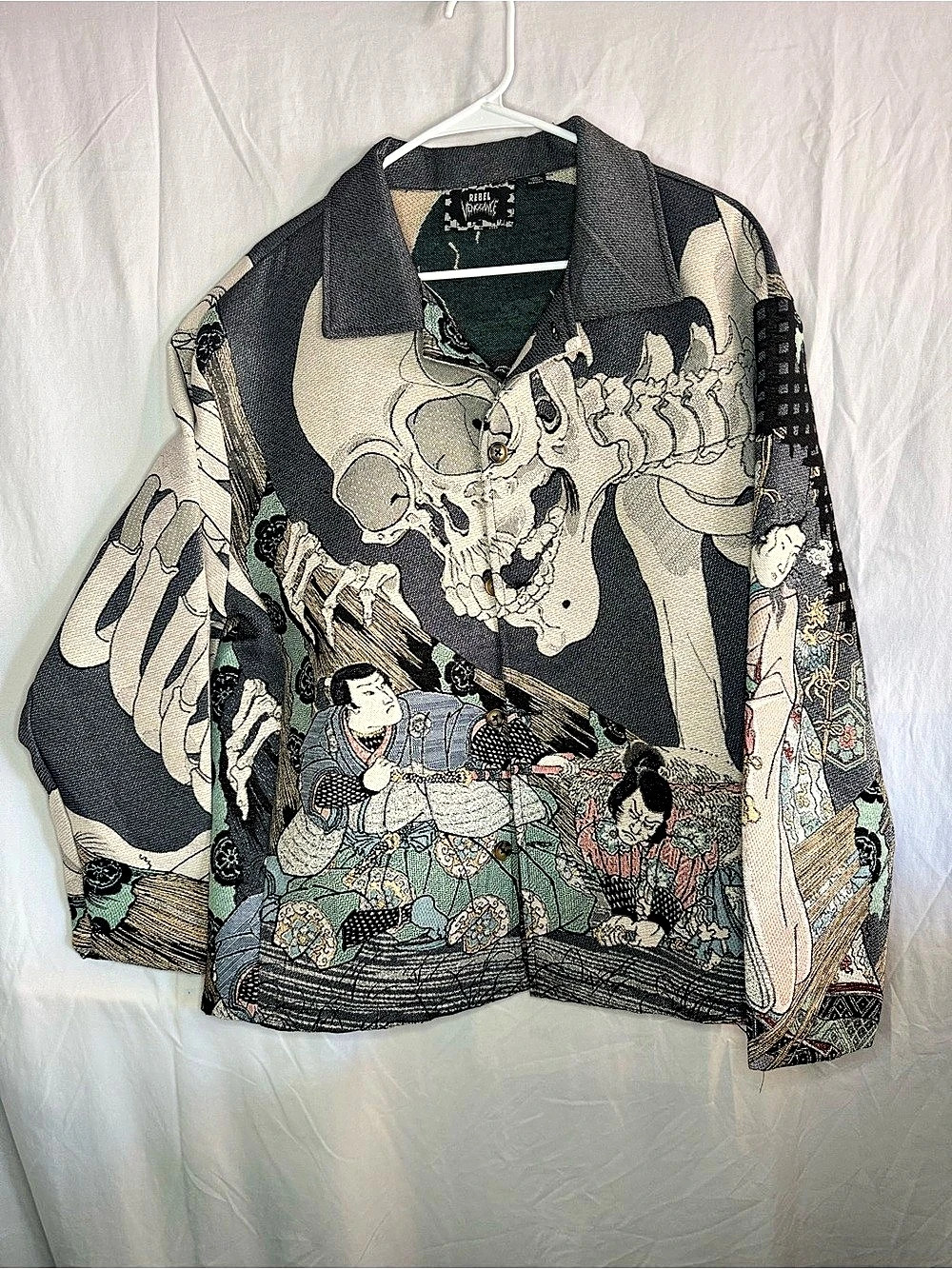 Rebel Japanese Graphic Print Jacket Size M
